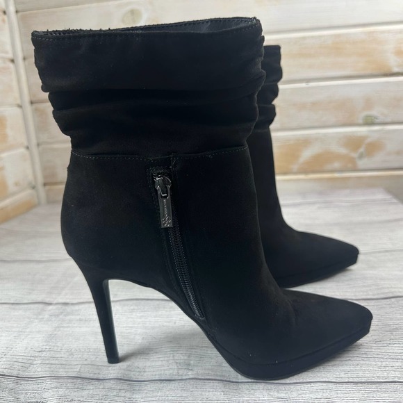 Jessica Simpson Ankle Booties Valyn High Stiletto Suede Black Size 6 - Picture 6 of 11